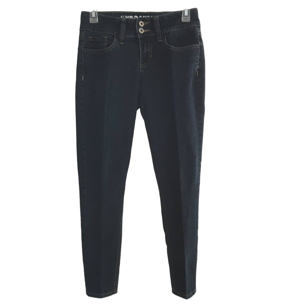 Hydraulics 7/8 Dark Wash Skinny Jeans 2 Button Fly 5 Pocket Design